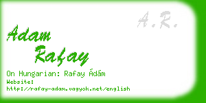 adam rafay business card
