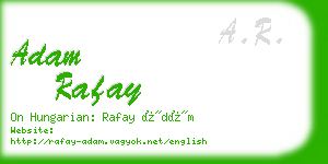 adam rafay business card